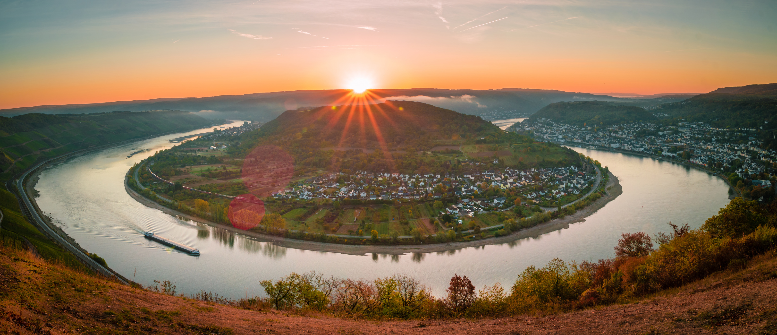 Sonnenaufgang bei Boppard.